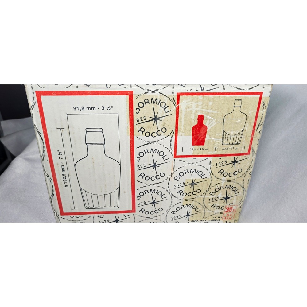 Bormioli Rocco Fiaschetta Clear Glass Decanter 25cl 30pc Set 3.88540